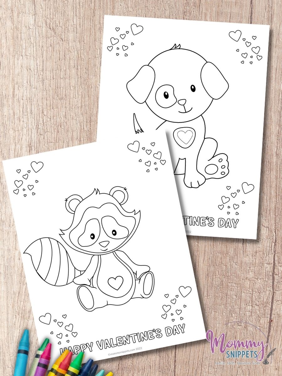 Valentines day coloring pages kids can share with friends