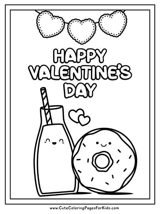 Valentines day coloring pages free printable pdfs