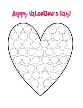 Valentines day dot painting not editable valentine dot painting valentine activities