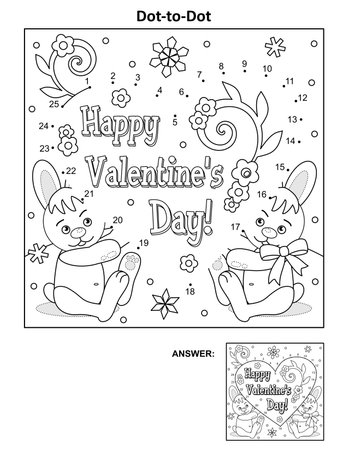 Happy valentines day greeting card dot