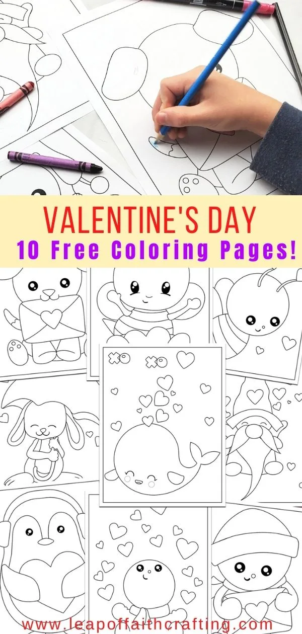 Free valentines day coloring pages pdf for instant download