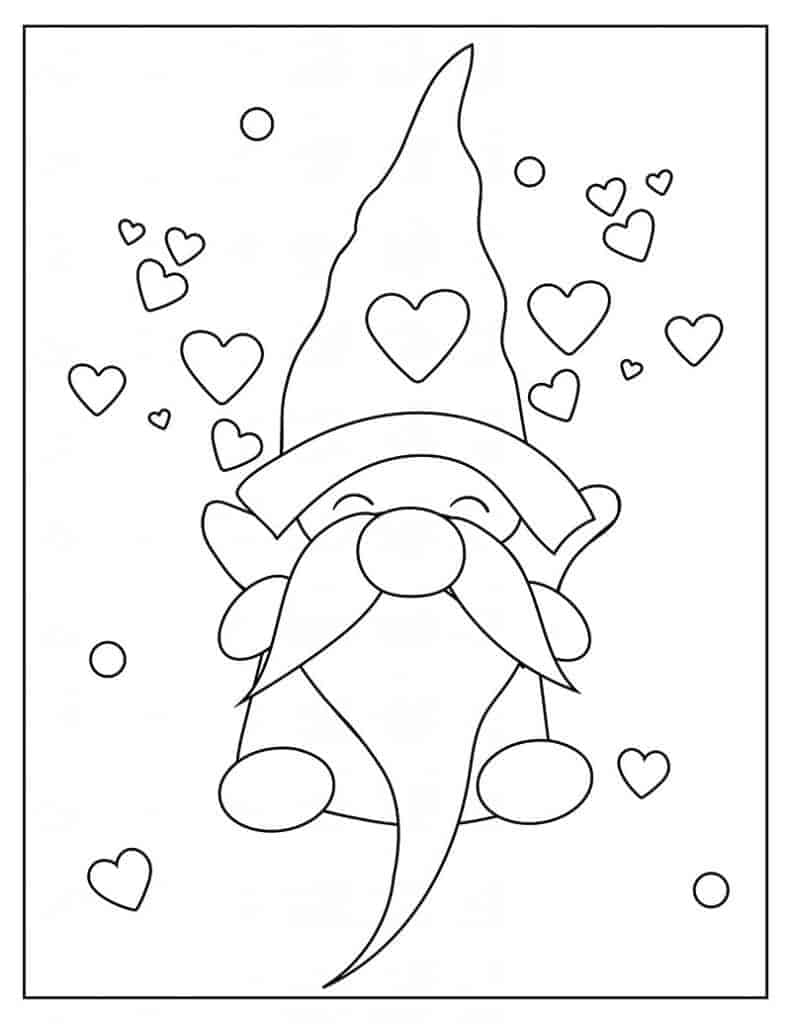 Cute animal coloring pages for valentines day