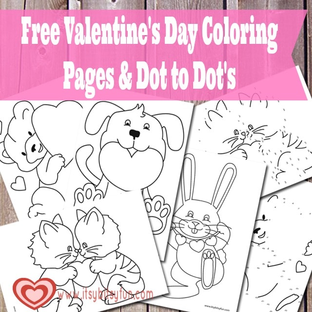 Valentines day coloring pages dot to dot sheets