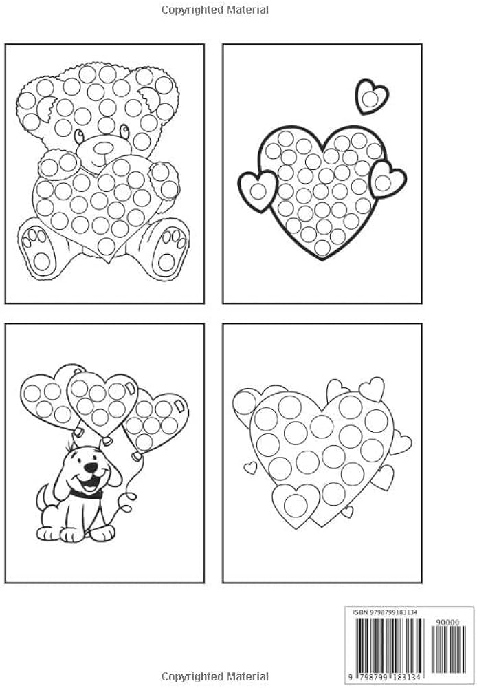 Valentines day dot markers activity book easy paint dauber coloring for toddlers and preschoolers valentines day edition cupid teddy bear lovey animals and more for kids publishing onpleftos books