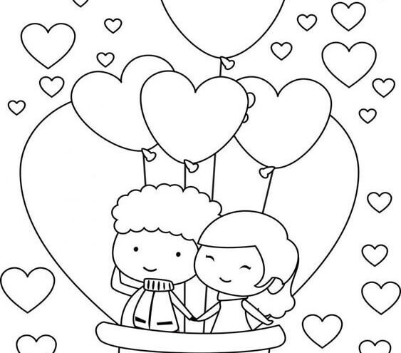 Free easy to print valentines day coloring pages