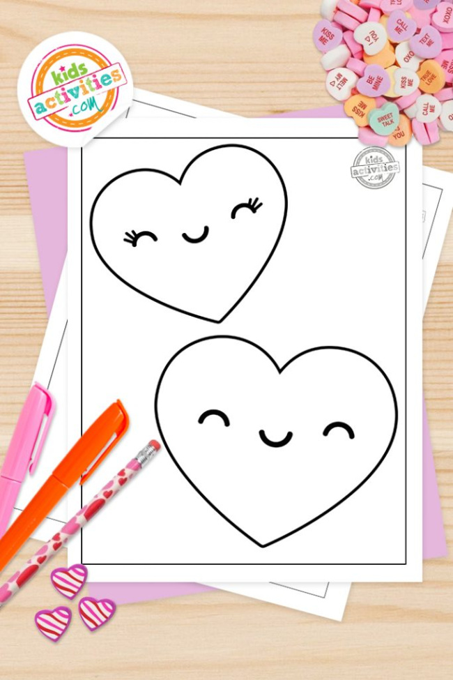 Easy valentines coloring pages for toddlers preschoolers kids activities blog