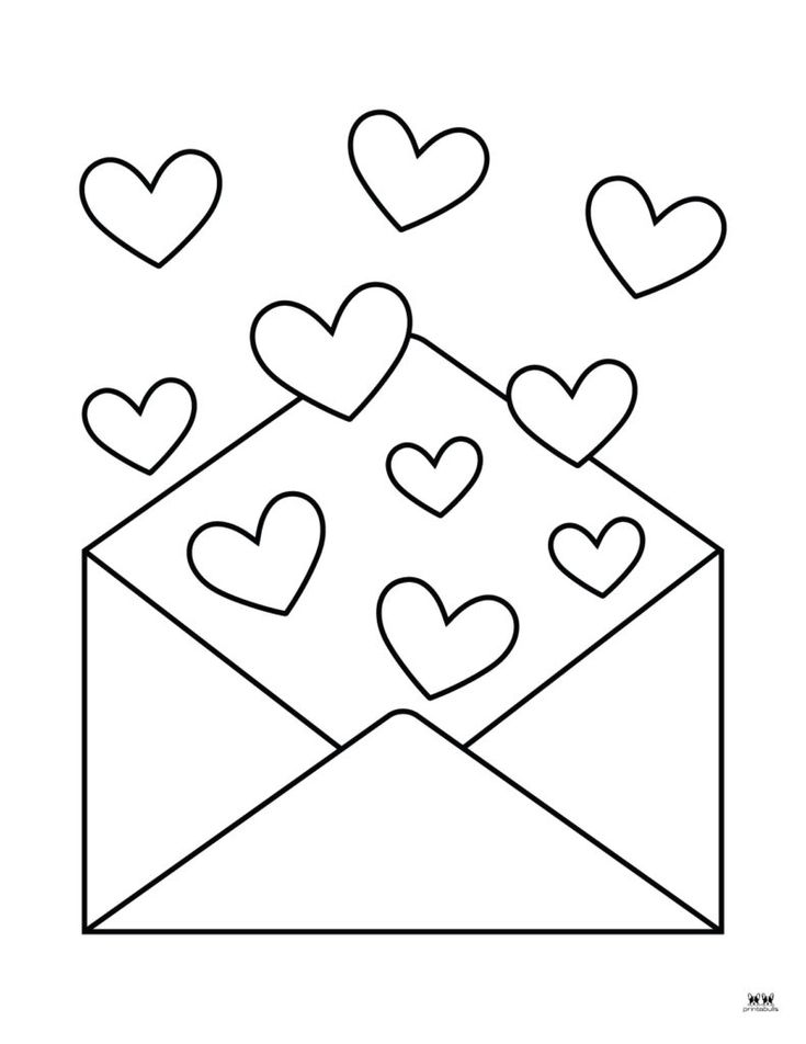 Printable valentines day coloring page