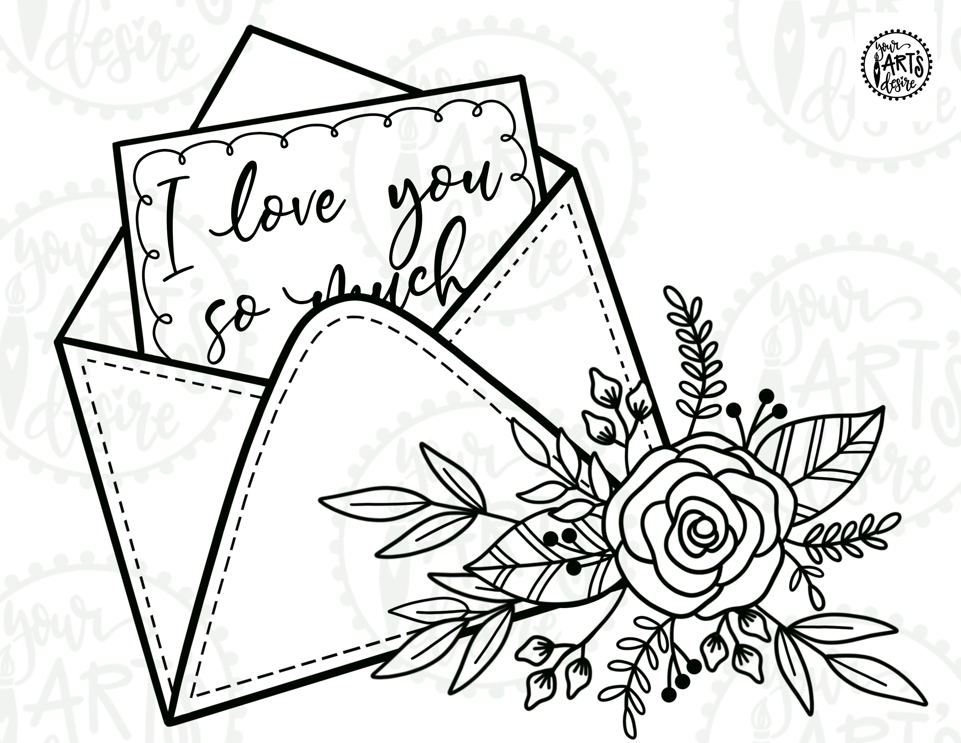 Love letter coloring book â your arts desire