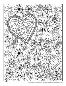 Valentines day adult coloring pages woo jr kids activities childrens publishing