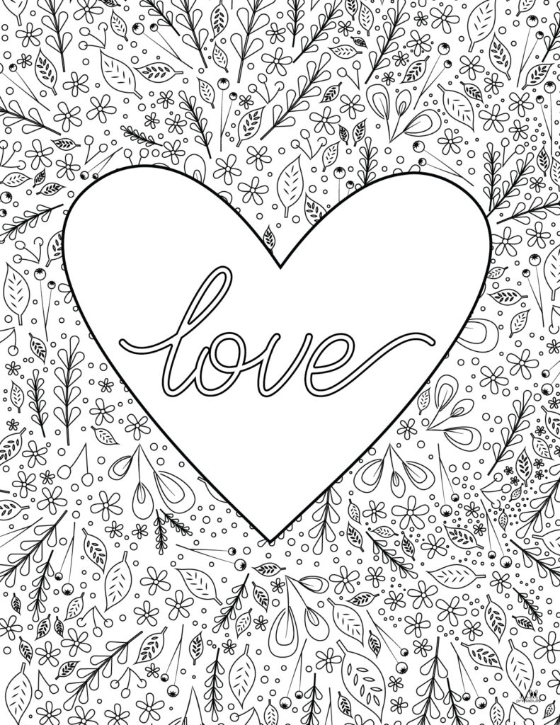 Valentines day coloring pages