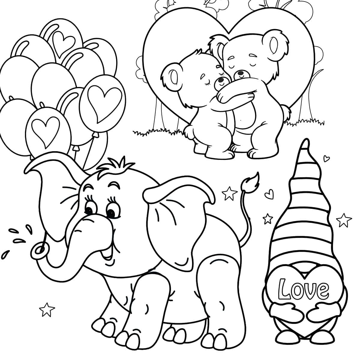 Valentines day coloring pages for free