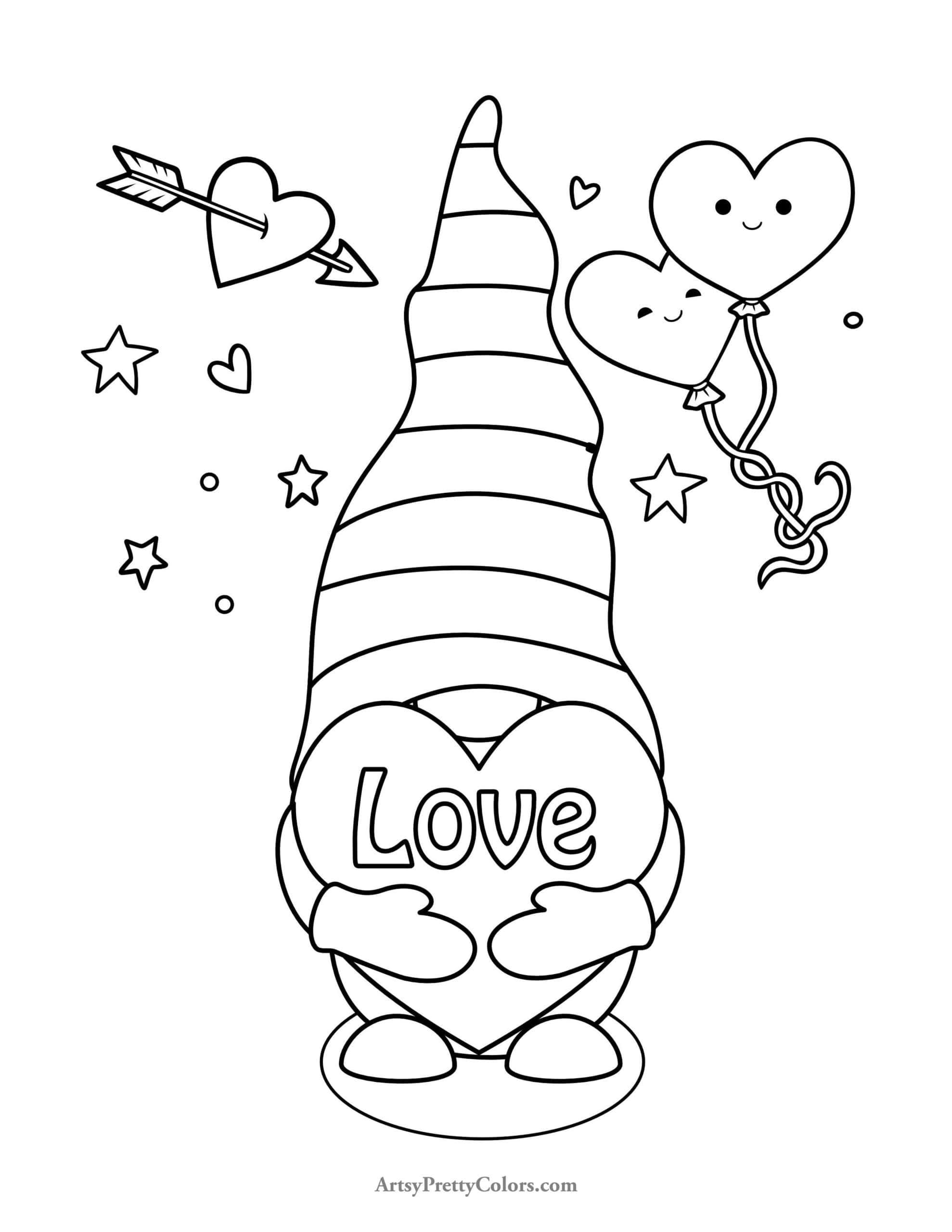 Valentines day coloring pages for free