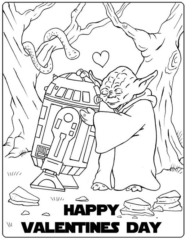 Star wars valentine coloring page valentine coloring pages valentines day coloring page star wars valentines