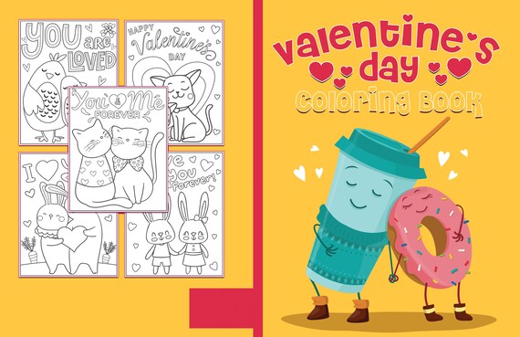 Super cute coloring book for valentines day great for home and school