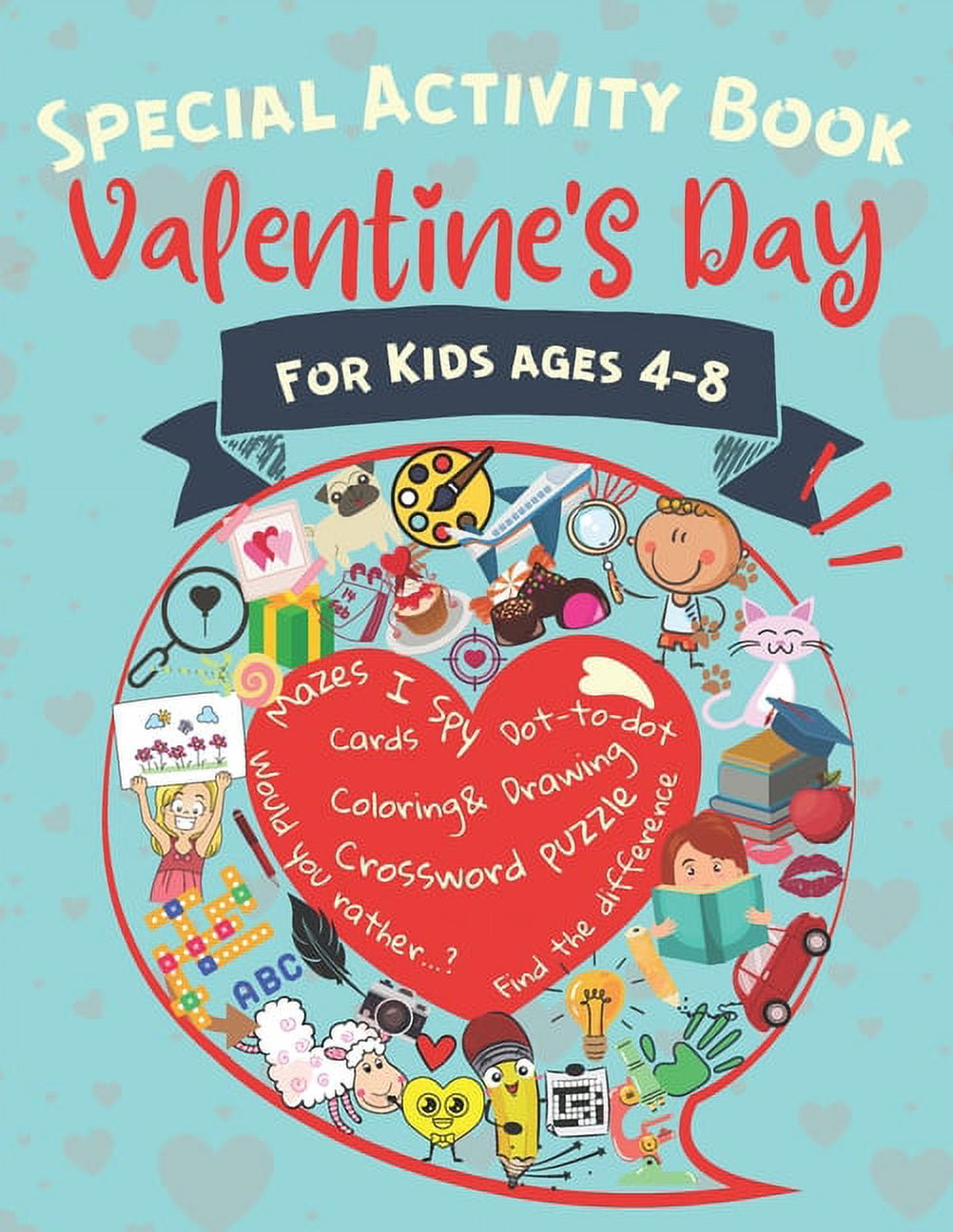 Valentines day special activity book for kids ages