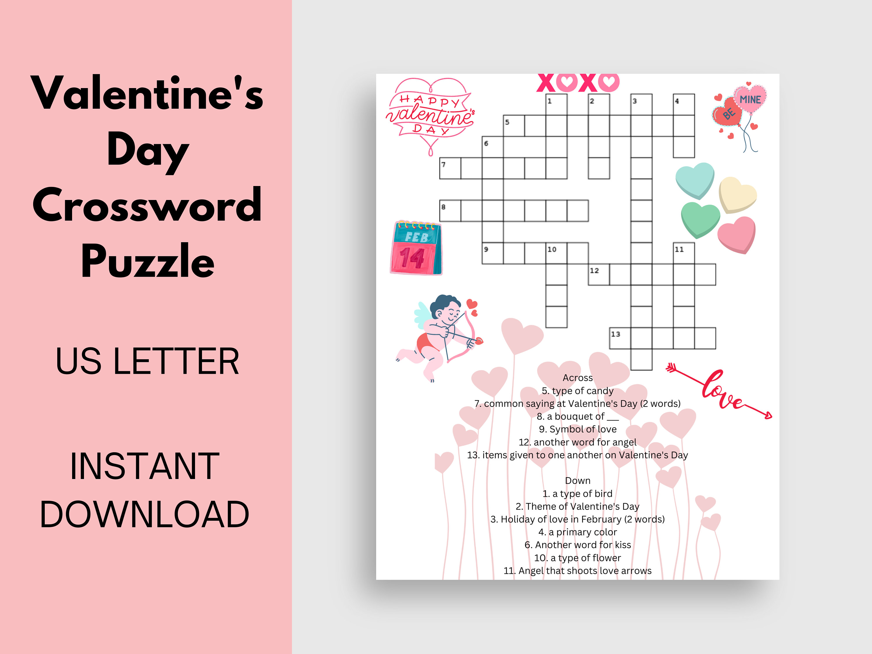 Valentines crossword