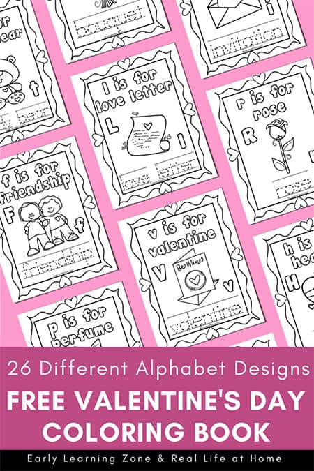 Free valentines day coloring pages alphabet packet prek