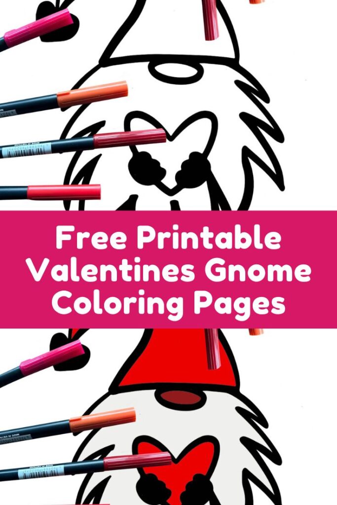 Free printable valentines gnome coloring pages â extraordinary chaos