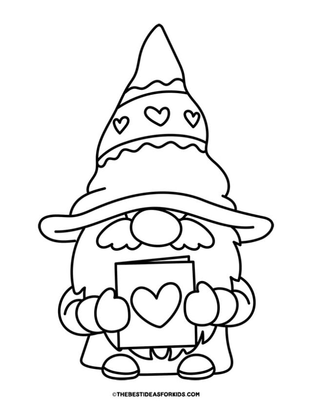 Gnome coloring pages free printables