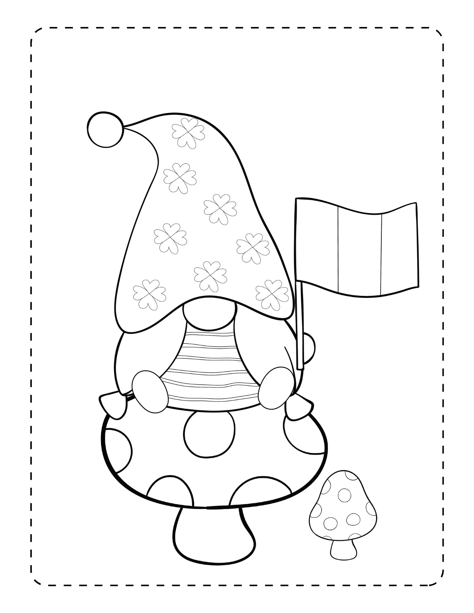 St patricks day gnome coloring pages