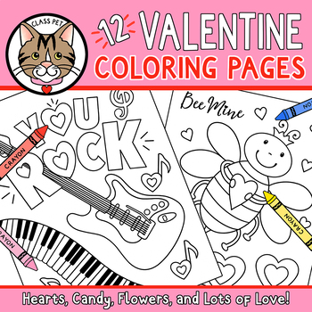 Valentines day coloring pages for preschool kindergarten and first grade