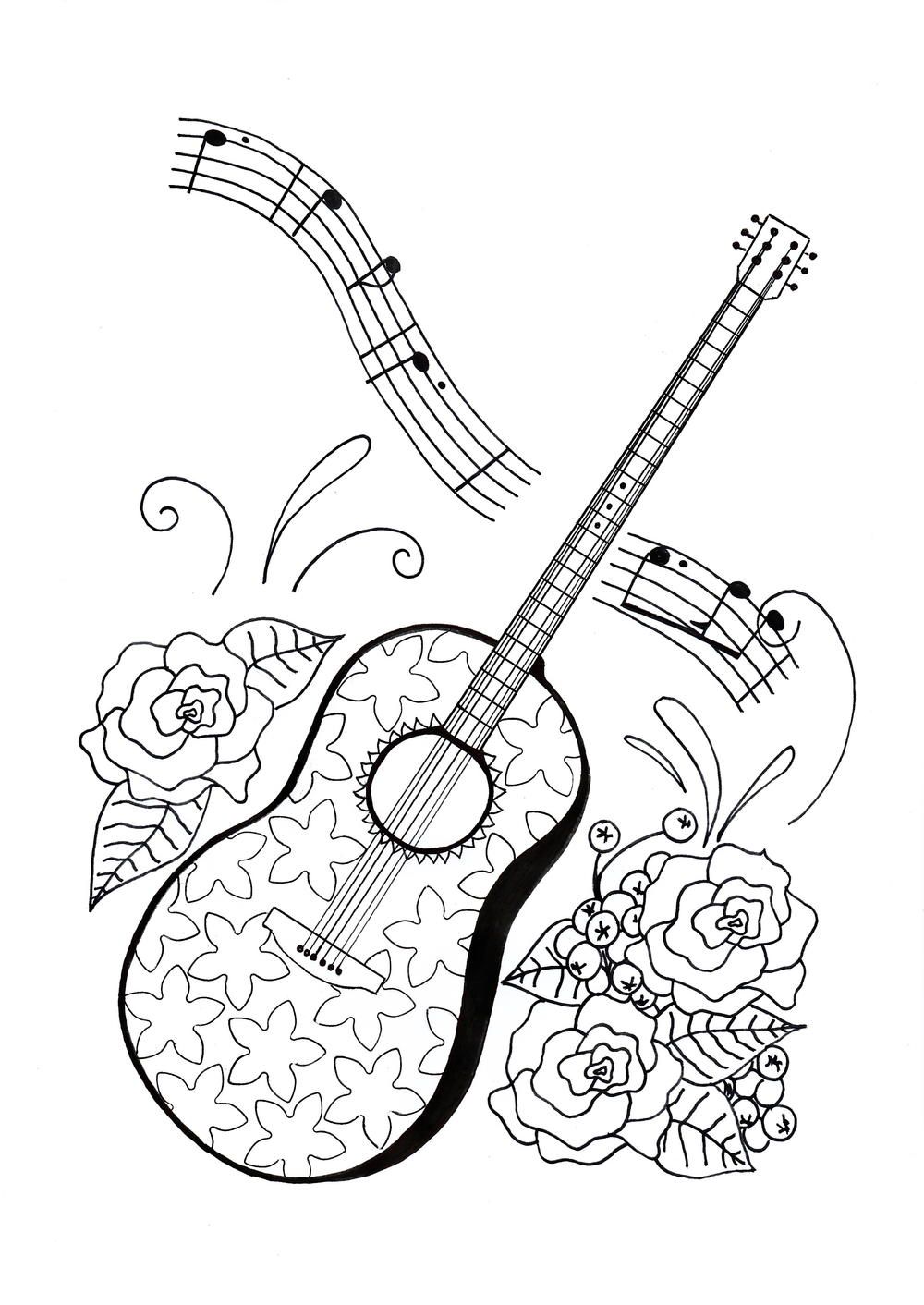 For the love of music adult coloring page music coloring coloring pages adult coloring pages