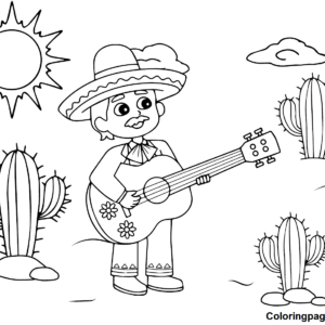 Guitar coloring pages printable for free download