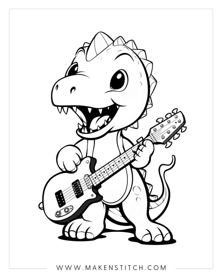 Coloring pages dinosaur theme for kids and adults