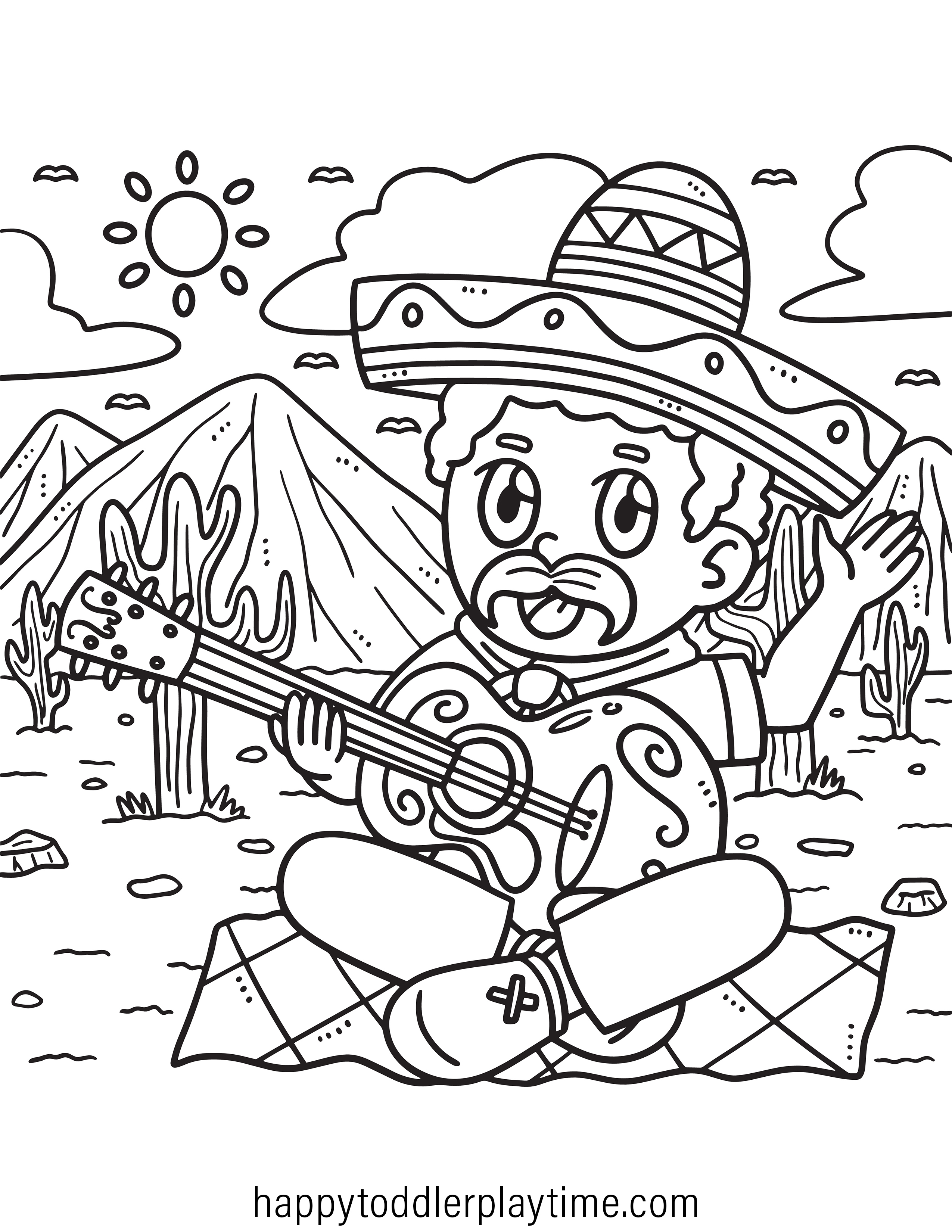 Free cinco de mayo coloring pages for kids