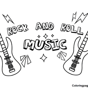 Guitar coloring pages printable for free download