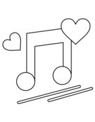 Valentines day guitar coloring page free printable coloring pages