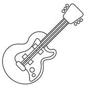 Guitar coloring pages free printable pictures