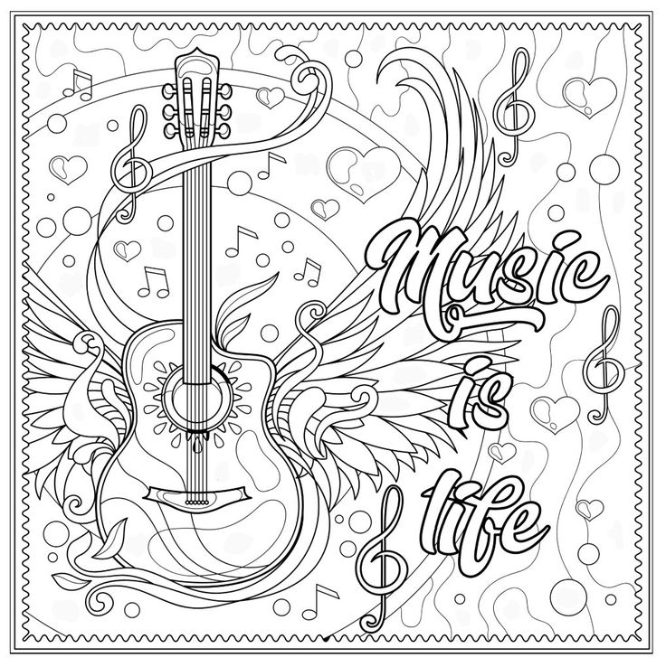 Pin by barbara on coloring music love coloring pages coloring pages color therapy