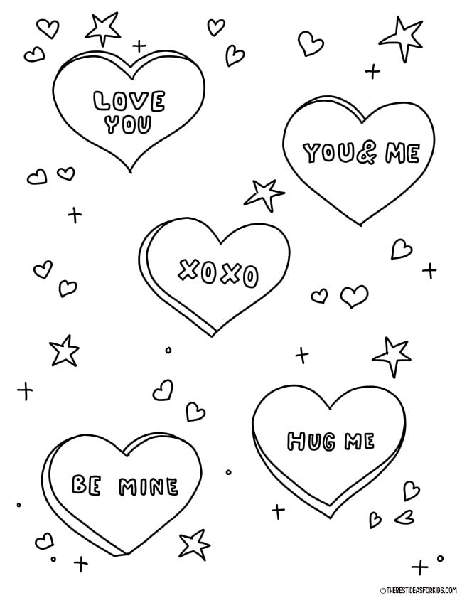 Valentines day coloring pages free printables