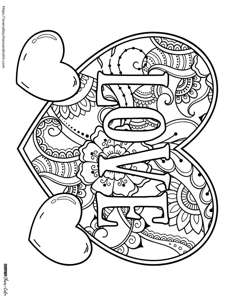 Free heart coloring pages for kids