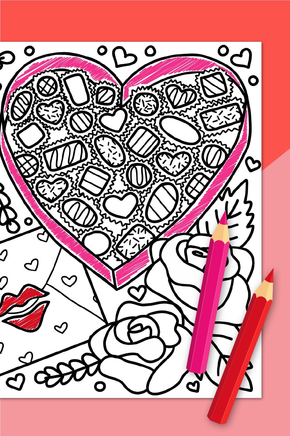 Free printable valentines day coloring page