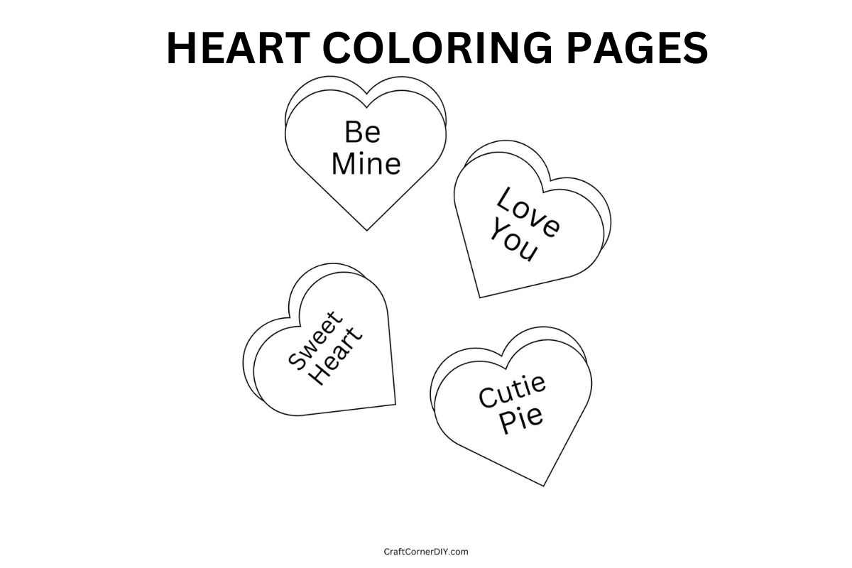 Free heart coloring pages free printable craft corner diy