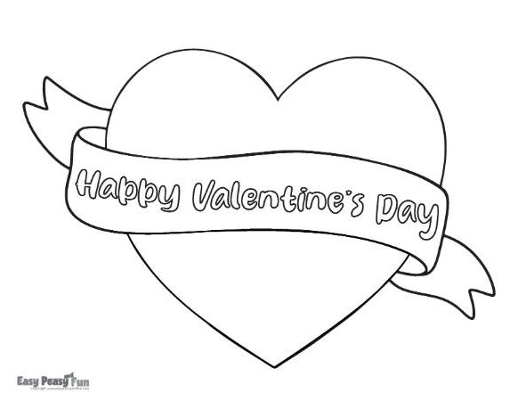 Printable valentines day coloring pages