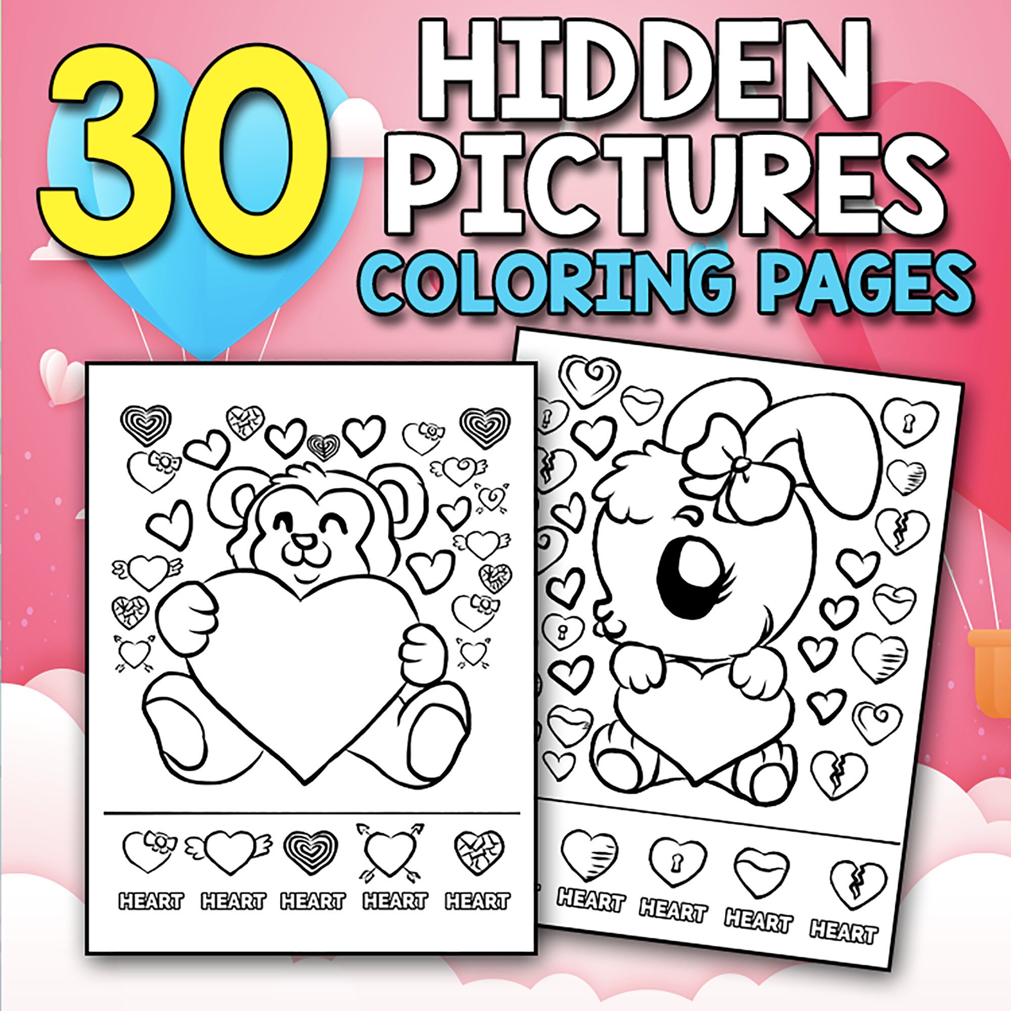 Best value i spy valentine search and find valentines day coloring pages for kids coloring card coloring sheet toddler coloring printables