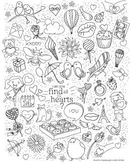 Valentines day gift ideas pinwire find the hearts search find valentines printable â valentine coloring pages valentine activities hidden picture puzzles