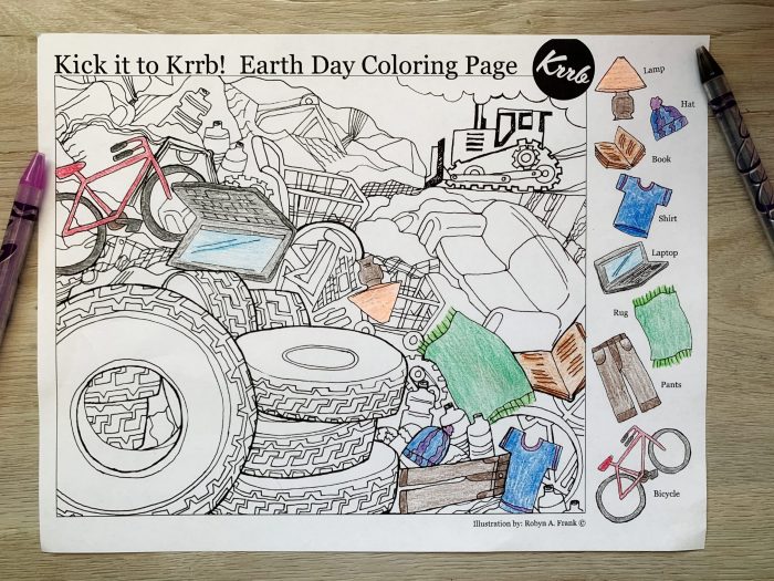 Earth day hidden pictures coloring page