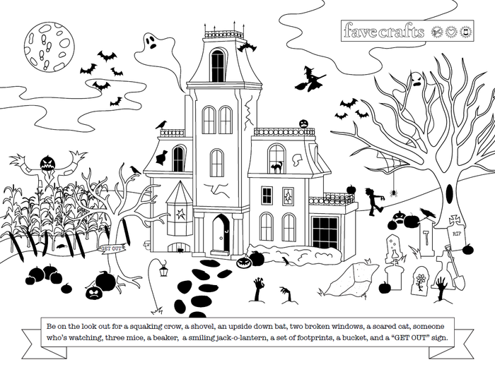 Halloween free printable hidden picture for adults