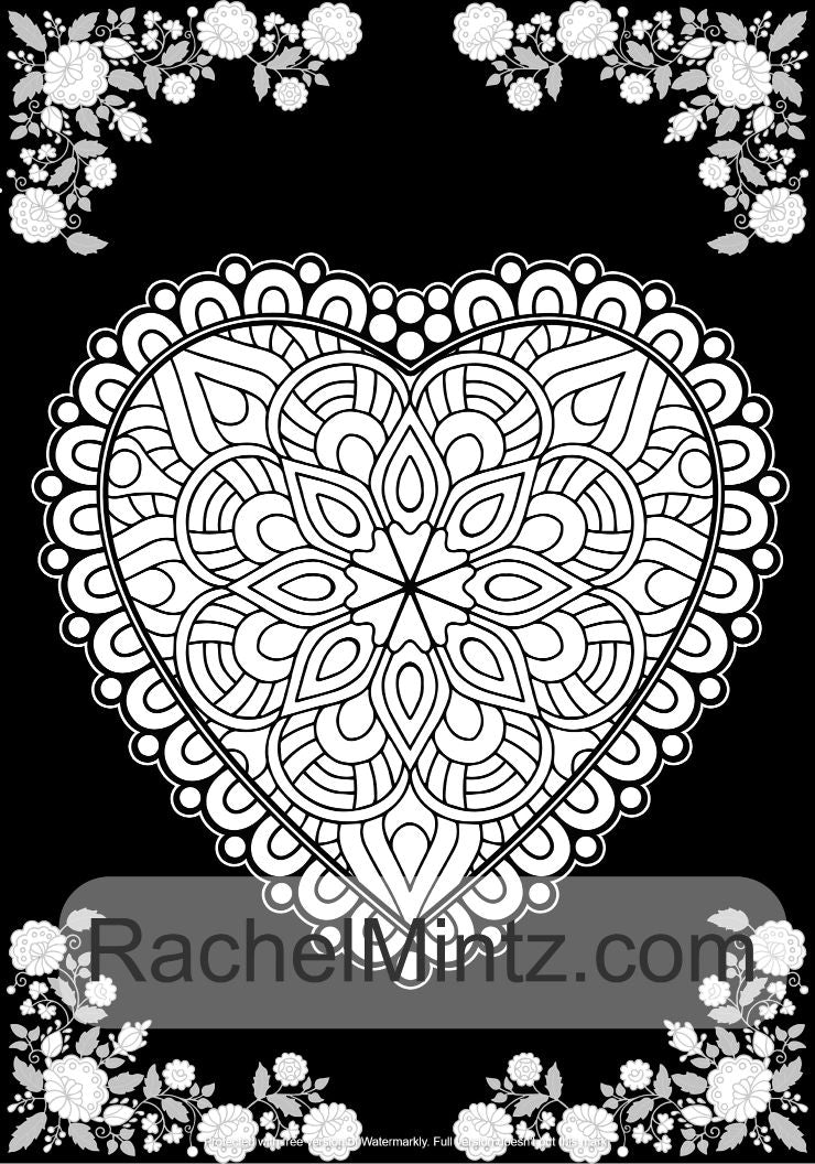 Heart shaped mandalas