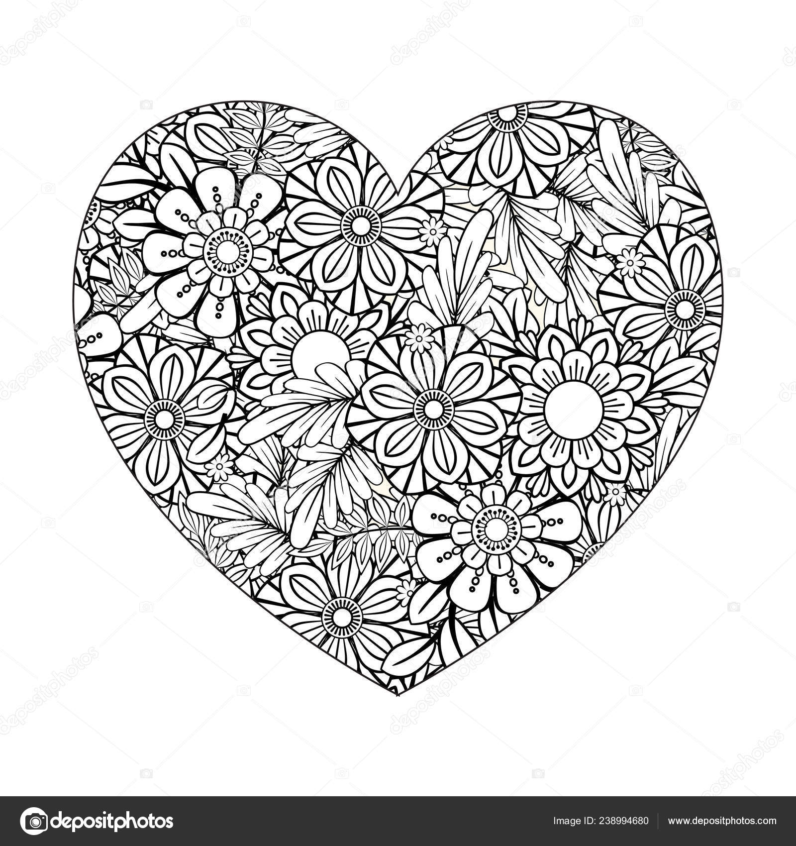 Valentines day coloring page stock vector by elinorka