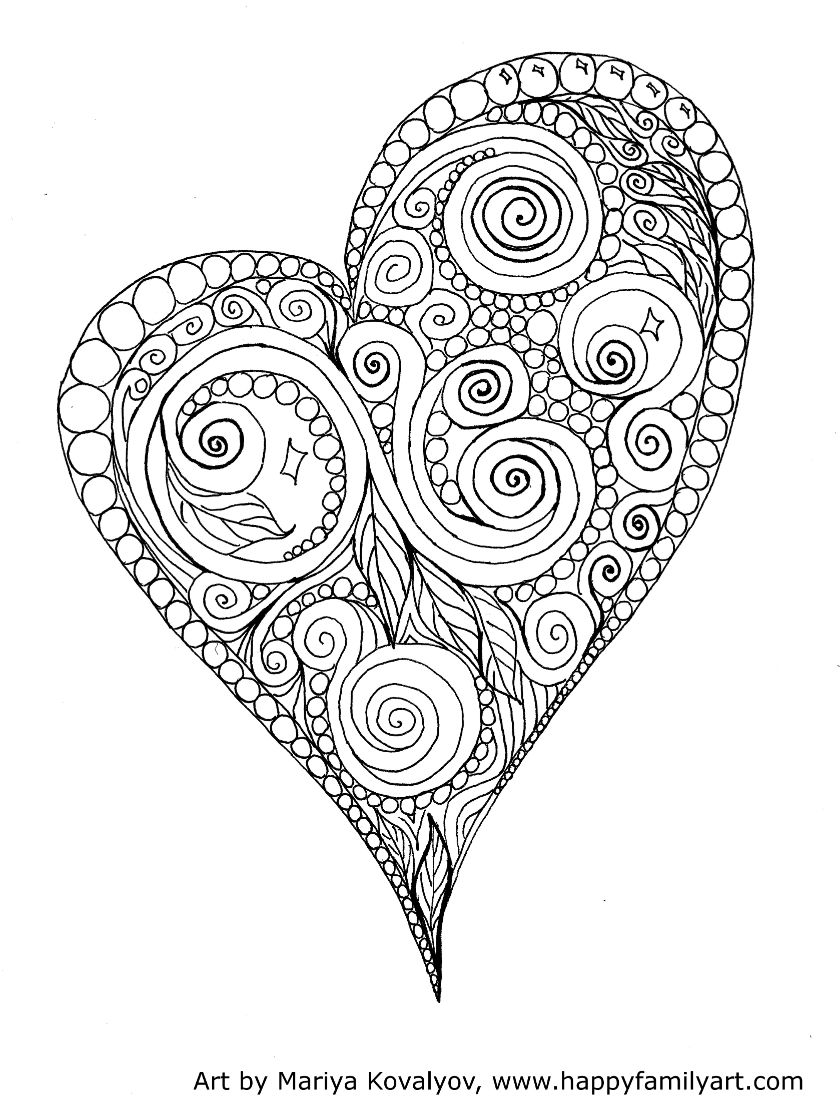 Printable valentines day coloring pages