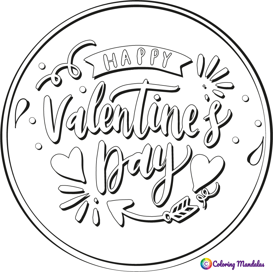 Valentine day coloring pages