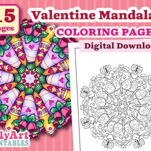 Valentine mandala coloring pages valentines day activities printable coloring pages art downloads