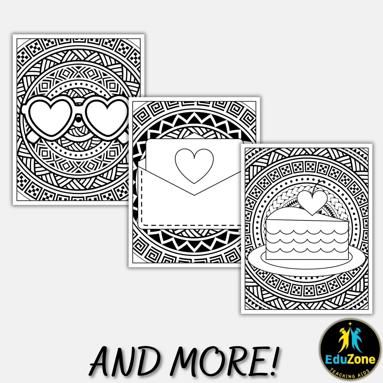 Valentines day mandala coloring pages relaxing printable