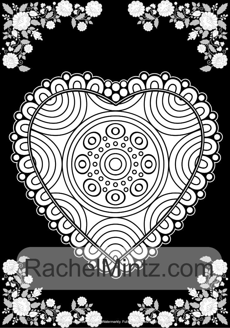 Heart shaped mandalas