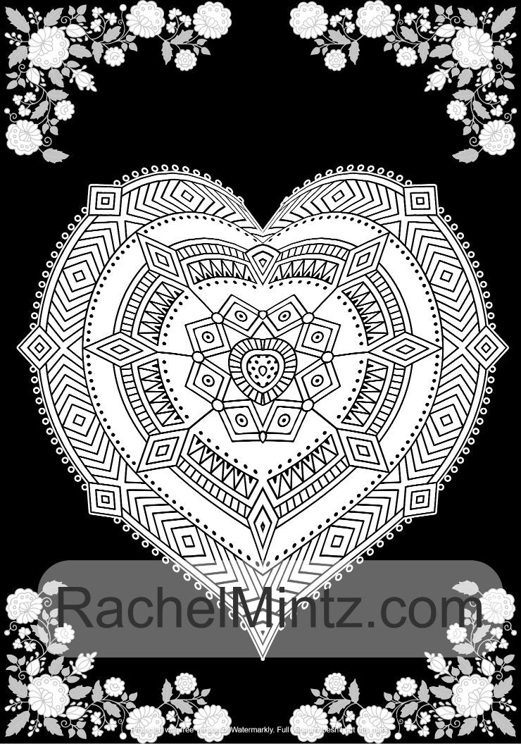 Heart shaped mandalas